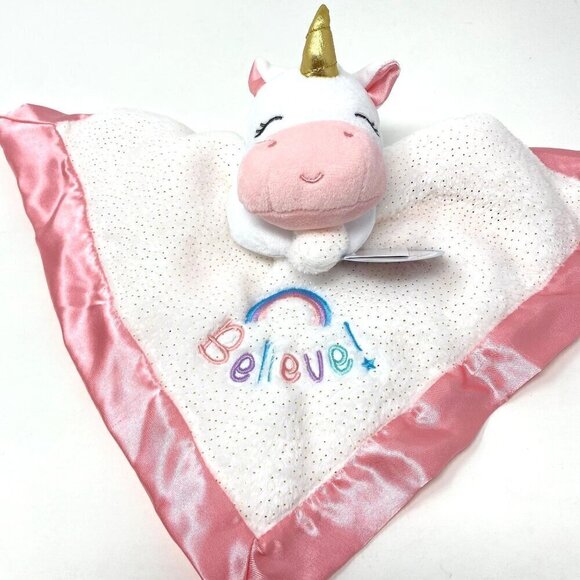 Magic Years 13" Unicorn Snuggle Buddies Believe Rattle Crib Toy - Picture 7 of 12